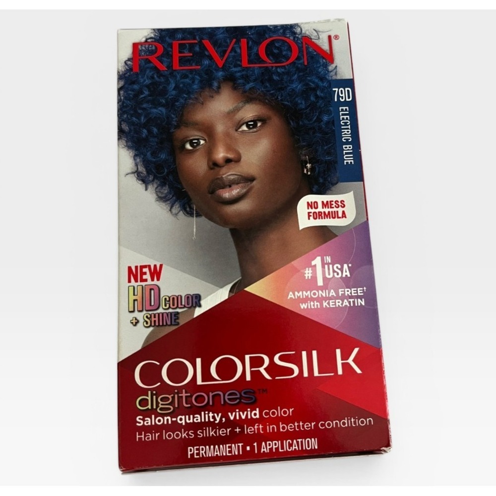 Revlon Colorsilk Digitones Permanent Hair Color 79D Electric Blue Ammonia Free